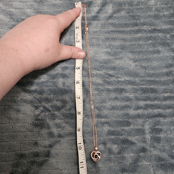 Rose Gold "I Love You" In 100 Languages Projector Necklace! - Picture 3 of 4